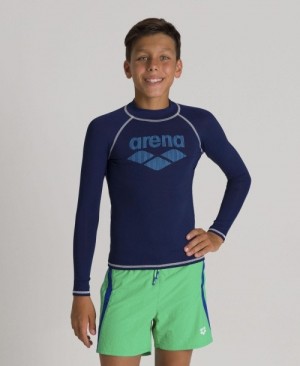 Navy Arena Long Sleeve Boys' Rashguards | 89688013