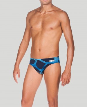 Navy Arena Spider Men's Briefs | 68900611