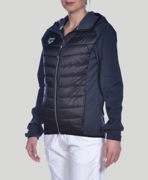 Navy Arena Team Line Thermal Women's Jackets | 27674646