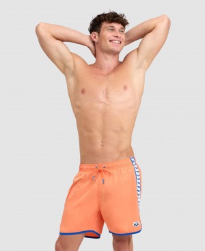 Orange Arena Icons Team Stripe Men's Boxer | 80702404