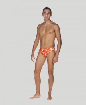 Orange Arena Shattered Glass Men's Briefs | 56169372