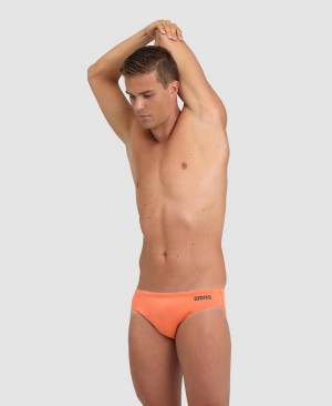 Orange Arena Team Solid Men's Briefs | 86240292