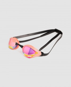 Pink Arena Cobra Core Swipe Mirror Women's Swimming Goggles | 82789094