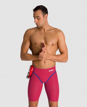 Pink Arena Powerskin Carbon Core Fx Berries Limited Edition Jammer Men's Racing Suit | 46886967