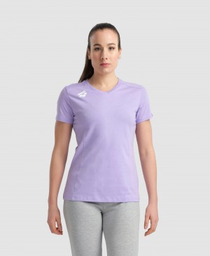 Pink Arena Team Panel Women's T Shirts | 16646986