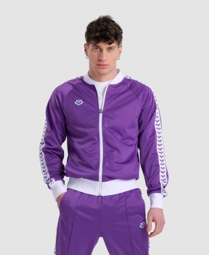 Purple Arena Relax Iv Team Full-zip Men's Jackets | 34349820