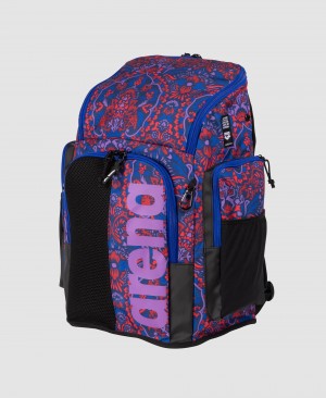 Purple Arena Spiky Iii 45 L Allover Print Men's Backpacks | 36303109