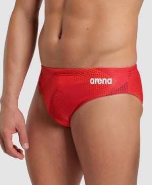 Red Arena Halftone Men's Briefs | 70863583