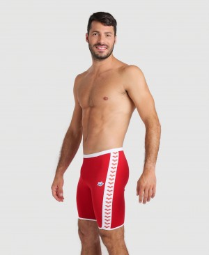 Red Arena Icons Solid Jammer Men's Swim Shorts | 94492021