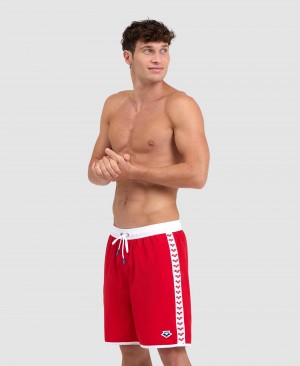 Red Arena Icons Team Stripe Men's Shorts | 85929938