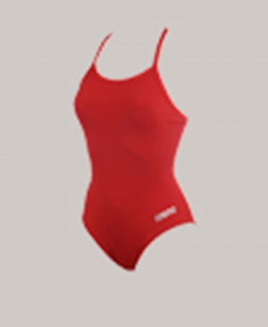 Red Arena Master Light Drop Back Women's Swimsuits | 74249917