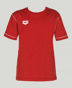 Red Arena Team Line Short Sleeve Men's T Shirts | 55545545