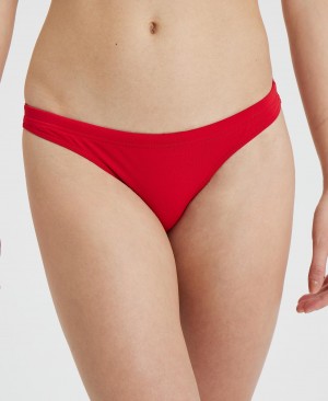 Red Arena Team Solid Women's Bikini Bottoms | 68342690