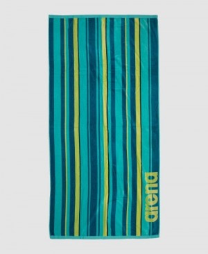 Turquoise Arena Beach Multistripes Ii Women's Towels | 14642803