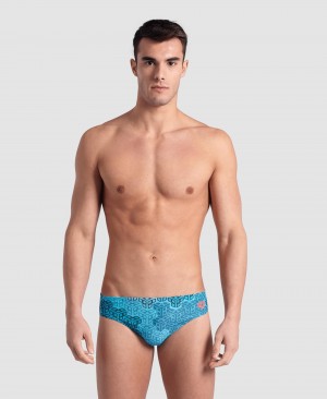 Turquoise Arena Camo Kikko Men's Briefs | 19048428