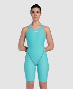 Turquoise Arena Powerskin St Next Eco Open Back Women's Racing Suit | 73025474