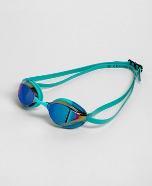 Turquoise Arena Python Mirror Men's Swimming Goggles | 9037270