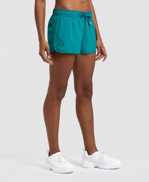 Turquoise Arena Team Solid Women's Shorts | 72495633