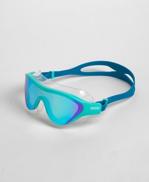 Turquoise Arena The One Mirror Mask Men's Swimming Goggles | 77120816