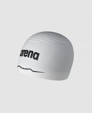 White Arena Aquaforce Wave Men's Swim Cap | 66640648