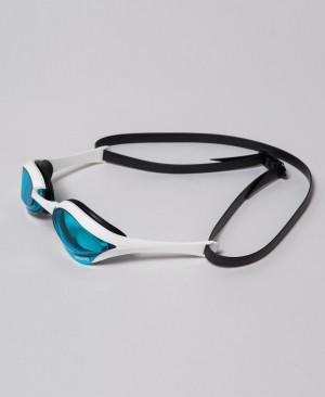 White Arena Cobra Ultra Swipe Men's Swimming Goggles | 90752312