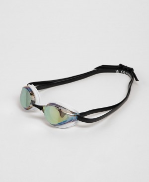 White Arena Python Mirror Women's Swimming Goggles | 40239150