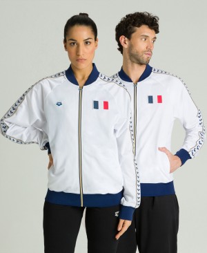 White Arena Relax Iv Nations Team Women's Jackets | 47709823