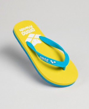 Yellow Arena Flip Flops Junior Women's Flip Flops | 54885076