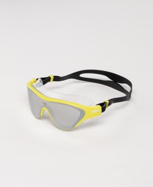 Yellow Arena The One Mirror Mask Men's Swimming Goggles | 46603881