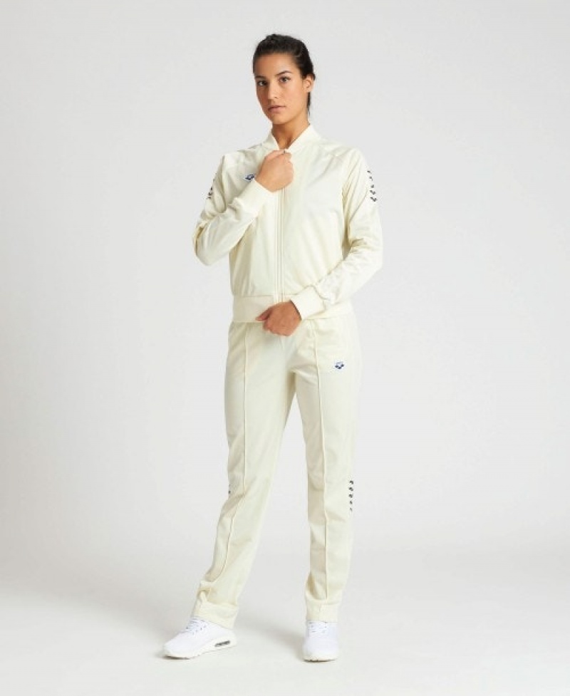 Beige Arena Relax Iv Team Full-zip Women's Jackets | 3916171