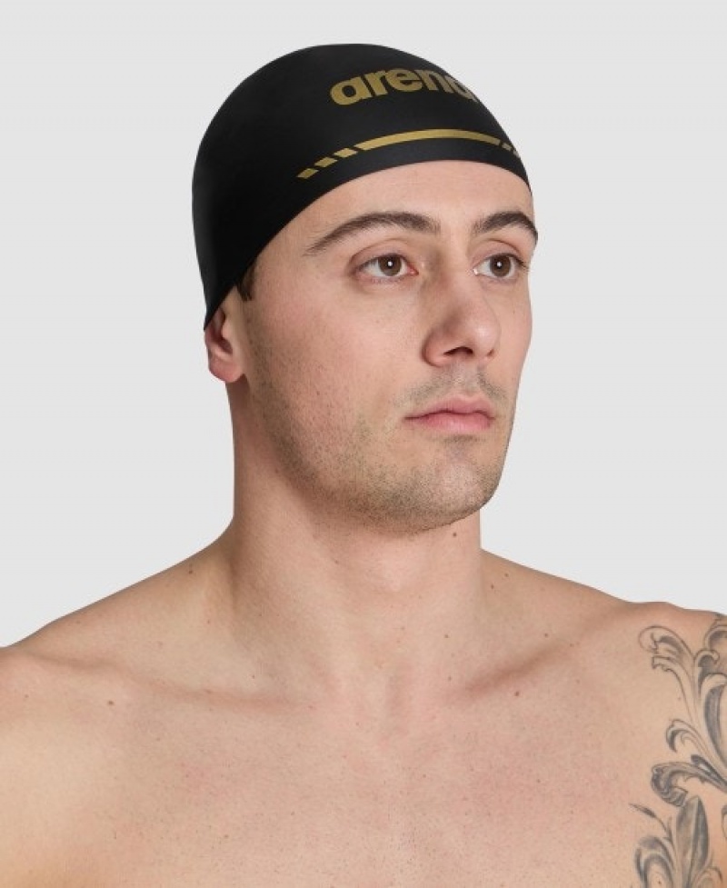 Black Arena 3d Soft Men's Swim Cap | 41857609