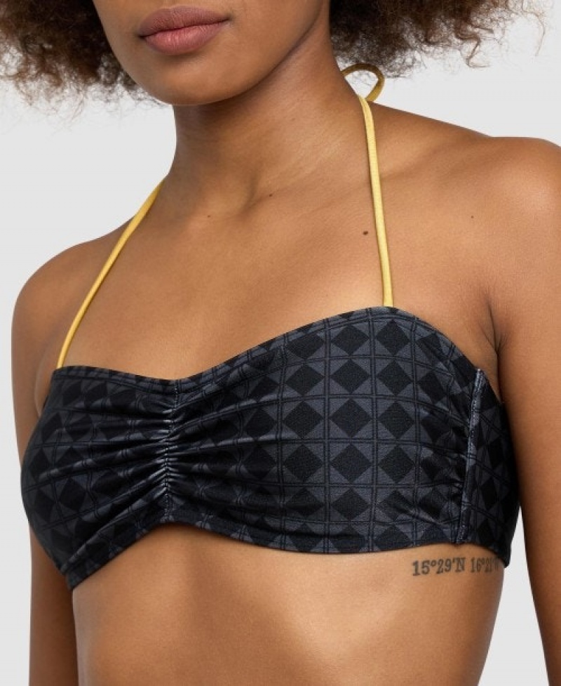 Black Arena 50th Anniversary Bandeau Women's Bikini Tops | 76736525