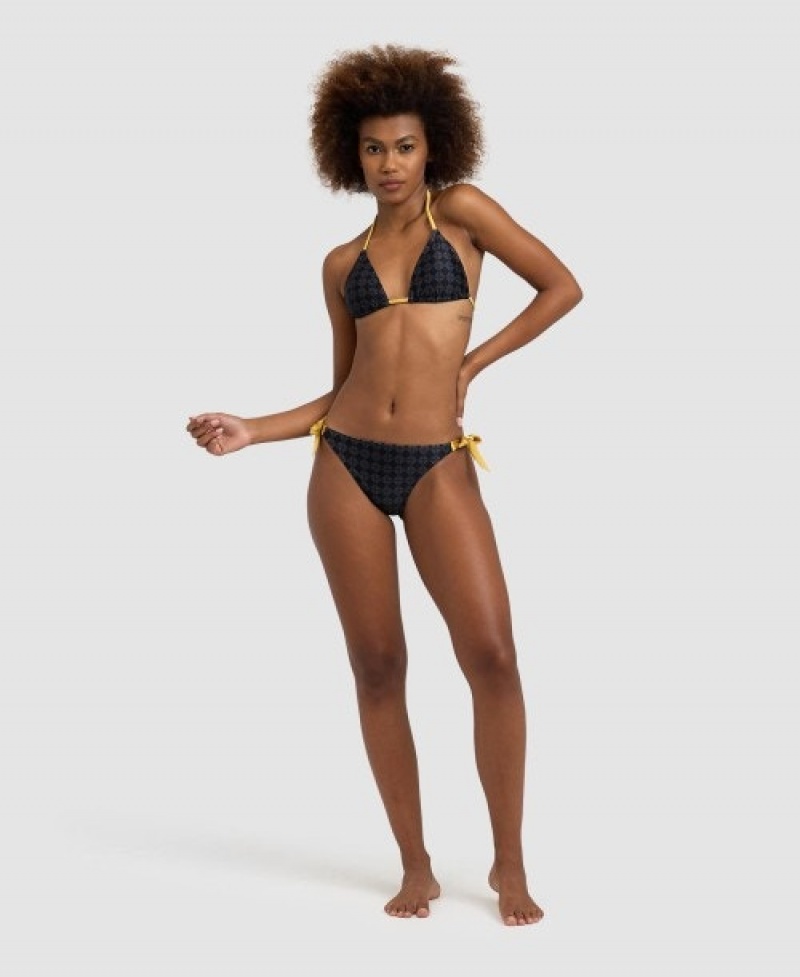 Black Arena 50th Anniversary Triangle Women's Bikini Tops | 97645214