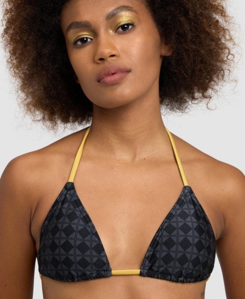 Black Arena 50th Anniversary Triangle Women's Bikini Tops | 97645214