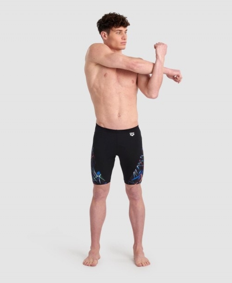 Black Arena All Over Jammer Men's Swim Shorts | 29556583