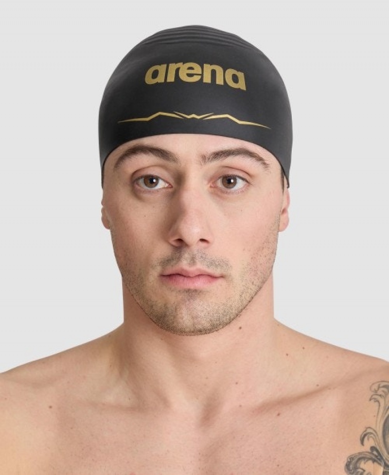 Black Arena Aquaforce Wave Men's Swim Cap | 83933400