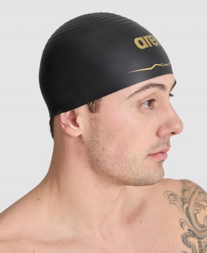 Black Arena Aquaforce Wave Men's Swim Cap | 83933400