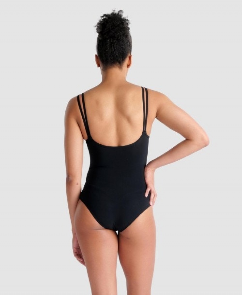 Black Arena Betta U Back Women's Swimsuits | 48657478