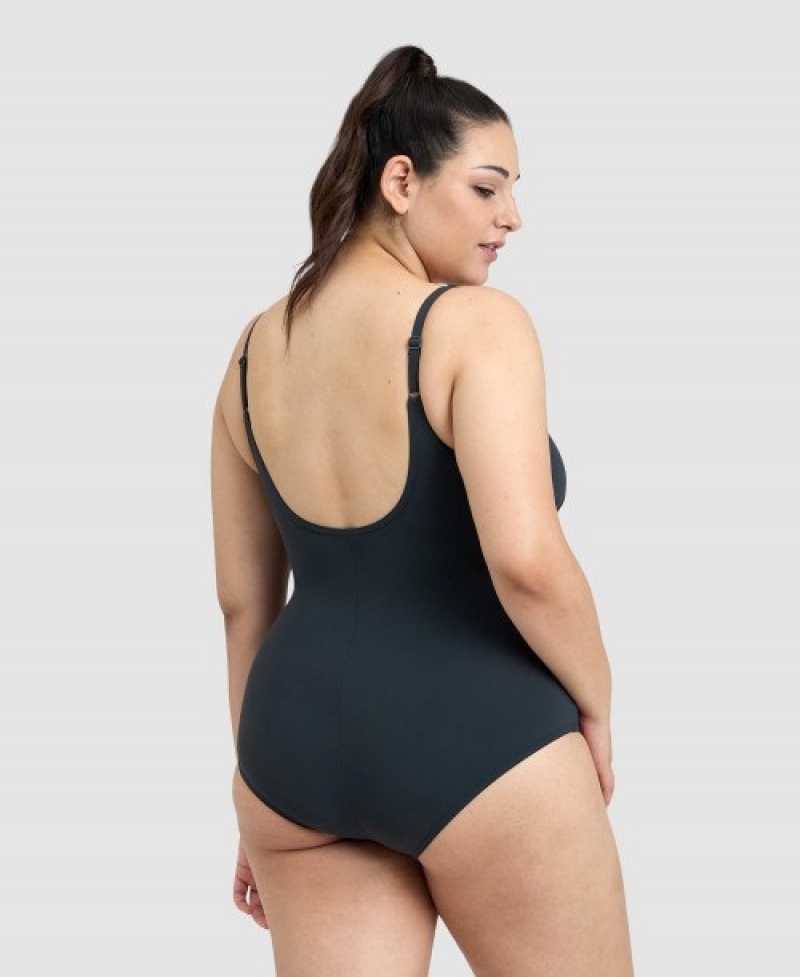 Black Arena Bodylift Maura U Back Plus Women's Swimsuits | 68479549