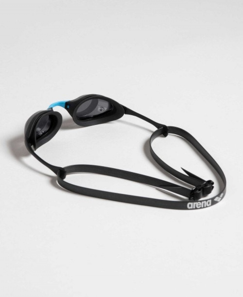 Black Arena Cobra Swipe Men's Swimming Goggles | 32603121