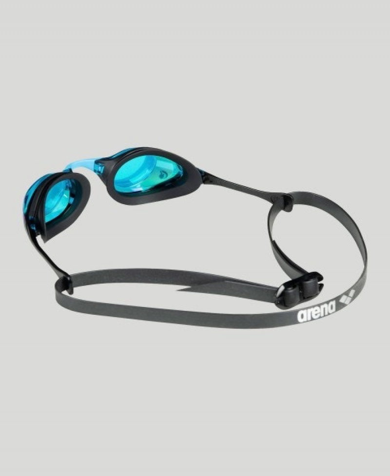 Black Arena Cobra Swipe Mirror Men's Swimming Goggles | 7409046