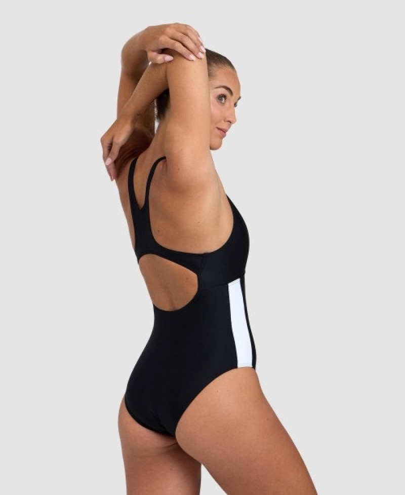 Black Arena Control Panel Pro Back Women's Swimsuits | 58330385