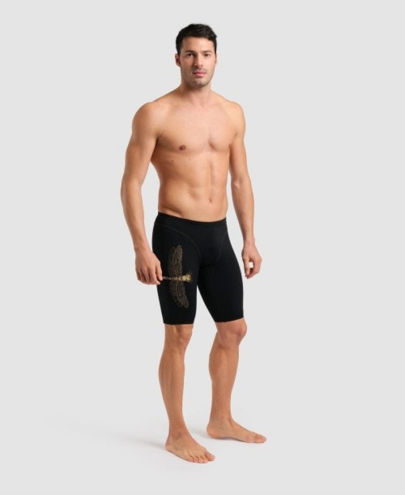 Black Arena David Popovici Signature Jammer Men's Swim Shorts | 19118000