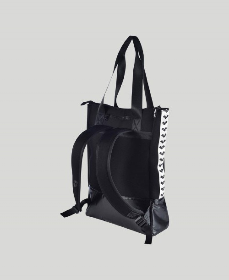 Black Arena Fast Tote All-black Men's Tote Bags | 7712326