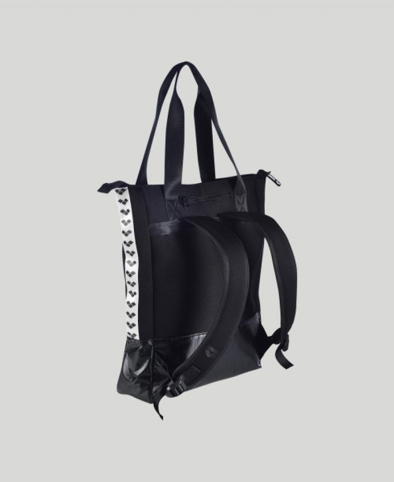 Black Arena Fast Tote All-black Men's Tote Bags | 7712326