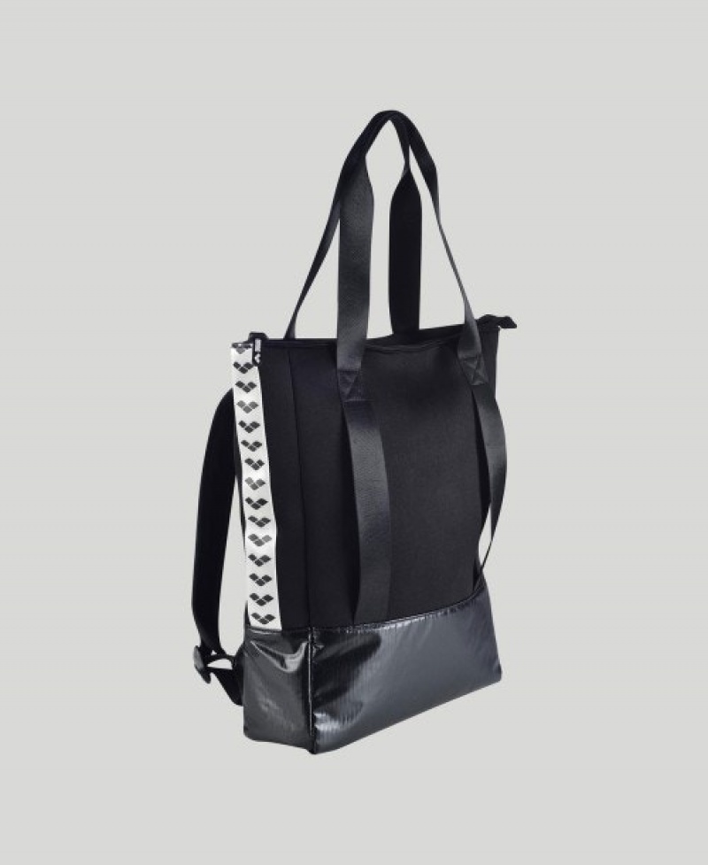 Black Arena Fast Tote All-black Men's Tote Bags | 7712326