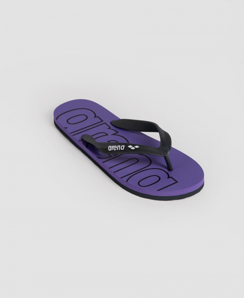 Black Arena Flip Flop Arena Hook Men's Flip Flops | 26476964