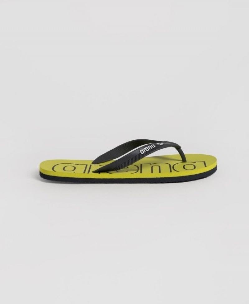 Black Arena Flip Flop Arena Hook Men's Flip Flops | 62649868