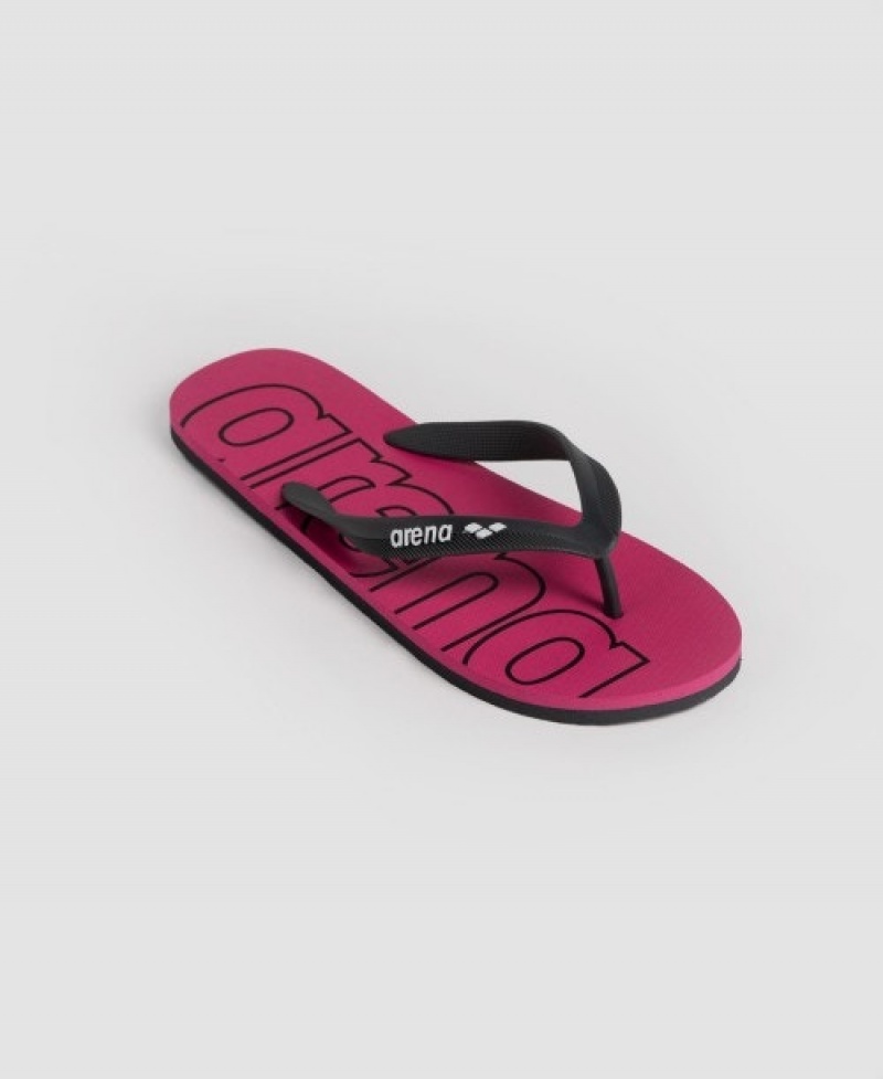 Black Arena Flip Flop Arena Hook Women\'s Flip Flops | 61693244