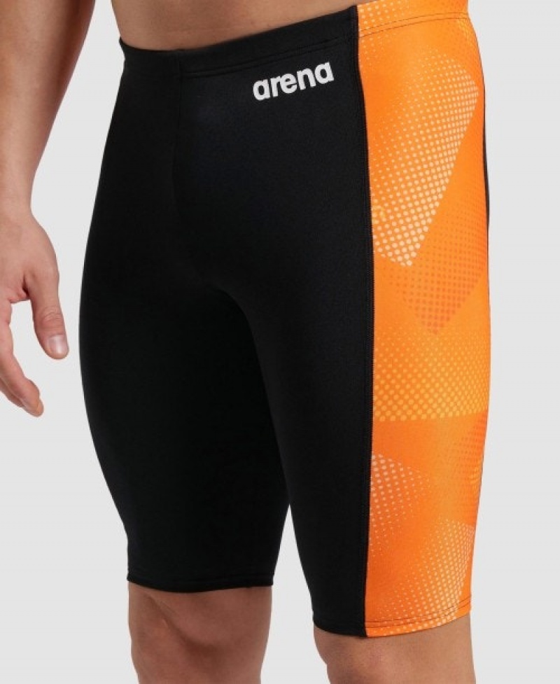 Black Arena Halftone Jammer Men's Swim Shorts | 94684216